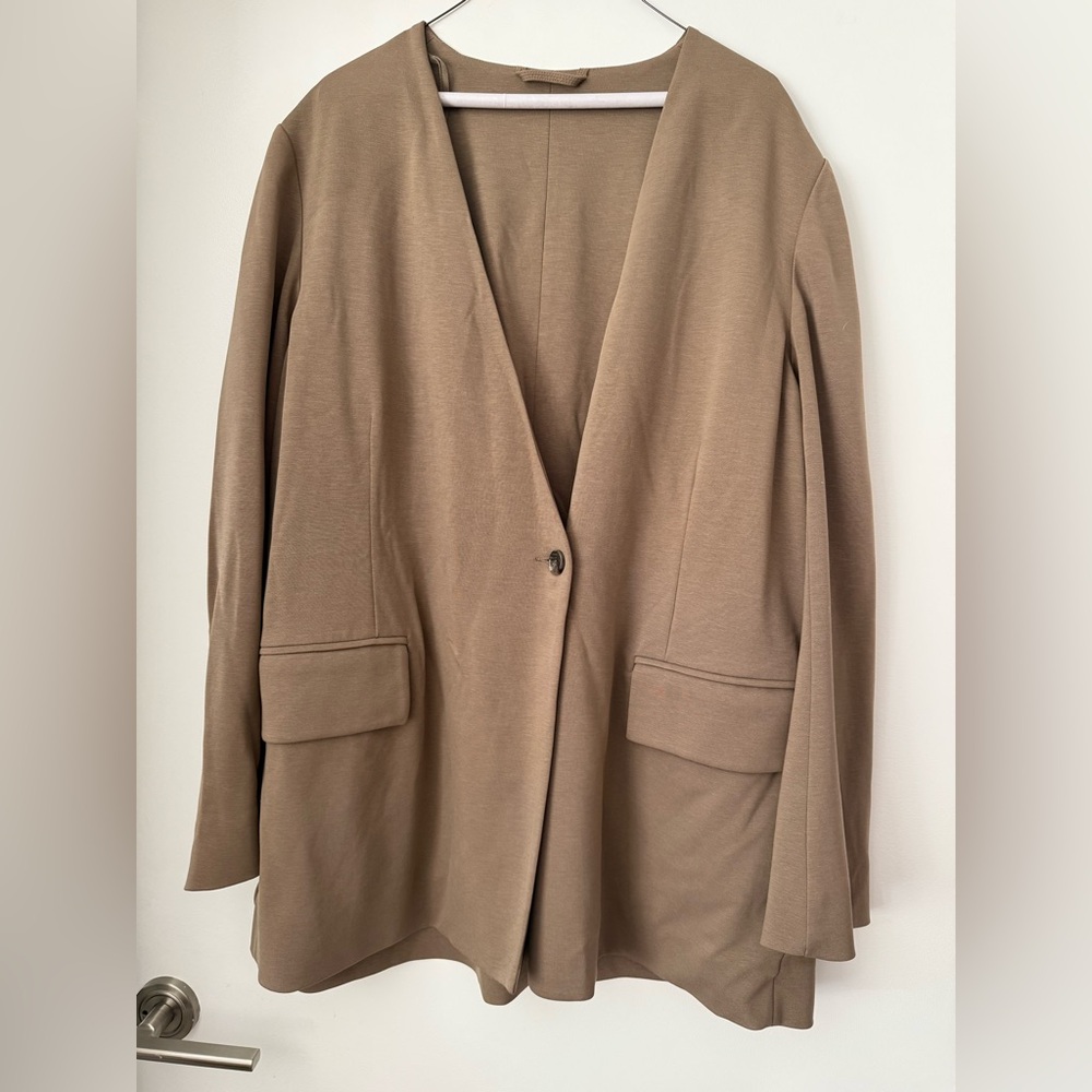 COS Neutral Taupe Single-Button Blazer